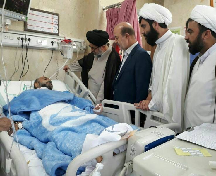 روحانی مجروح شده درحمله مترو شهرری در بیمارستان/عکس