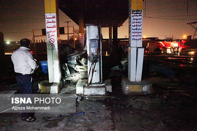 یک کشته و ۸ مصدوم در انفجار جایگاه سوخت در اهواز+عکس
