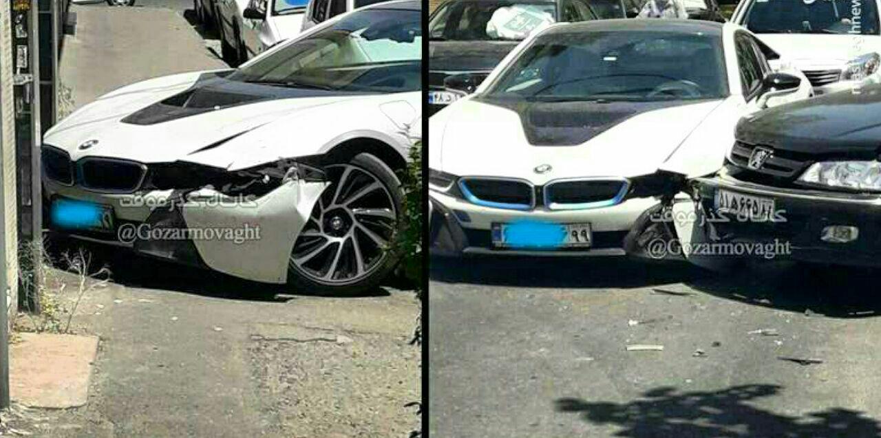 عکس/ تصادف پژو با BMW یک میلیاردی