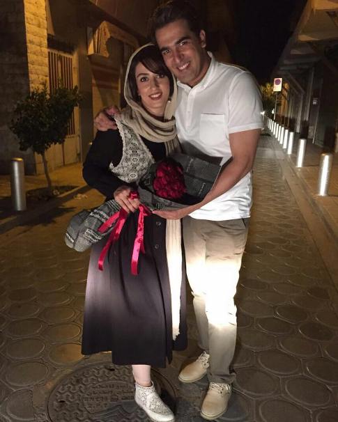 الهام طهموری بازیگر نقش مهتاب در سریال پرستاران در کنار همسرش! عکس