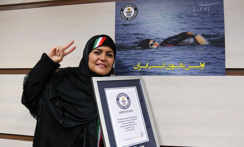 تصاویر / بانوی دریا؛ اولین بانوی ایرانی رکورد دار گینس