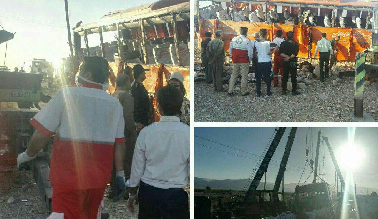 واژگونی اتوبوس دانش‌آموزان دختر هرمزگانی/۱۲ کشته/حال ۱۳ نفر از مجروحان وخیم+عکس