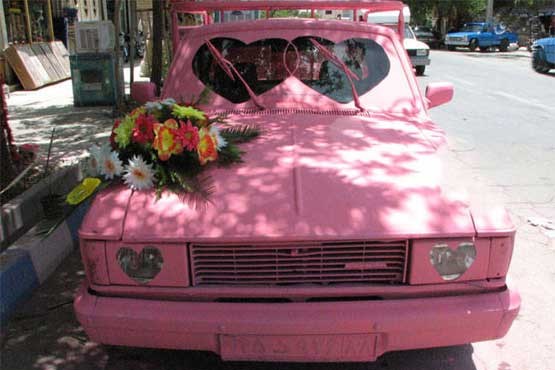 ماشین عروس جالب در ایران +عکس