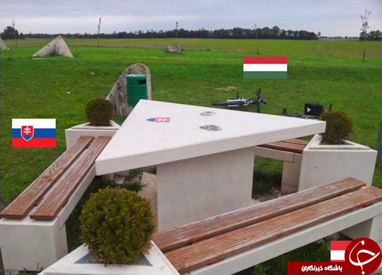 یک میز که در سه کشور قرار دارد