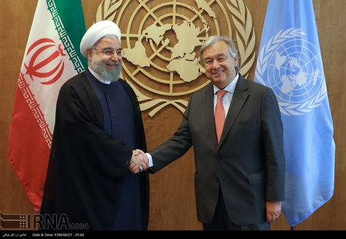 دیدار روحانی با دبیرکل سازمان ملل (عکس)