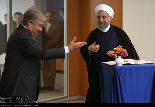 دیدار روحانی با دبیرکل سازمان ملل (عکس)