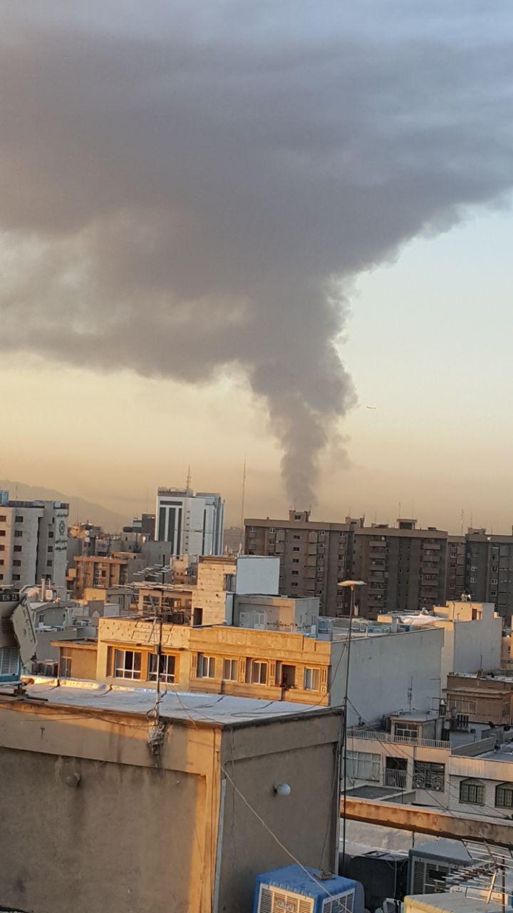 آتش‌سوزی مهیب در تهران+تصاویر