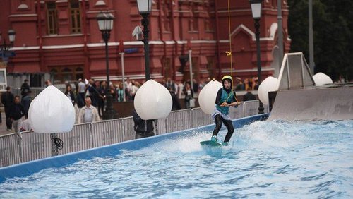 افتتاح پارک آبی وسط میدان در مسکو  +تصاویر