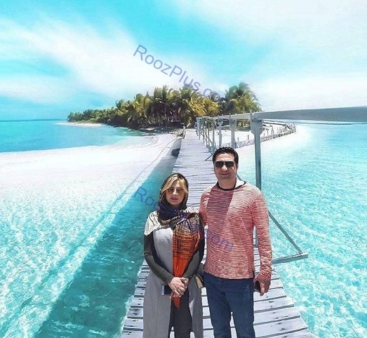 عکس/ نیوشا ضیغمی و همسرش وسط دریا