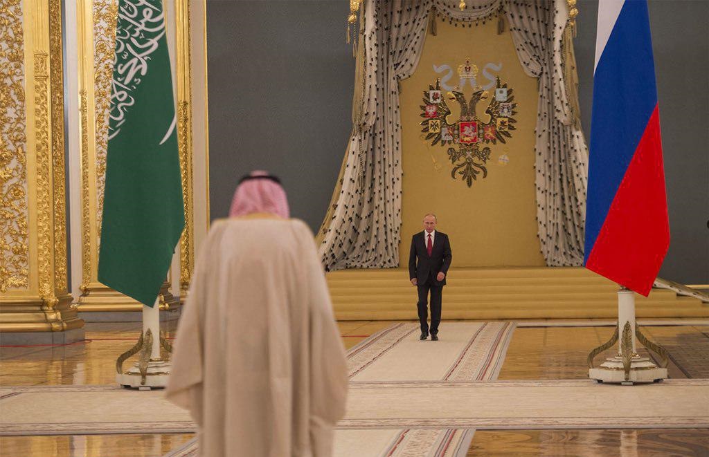 دیدار پوتین با پادشاه عربستان+فیلم و عکس