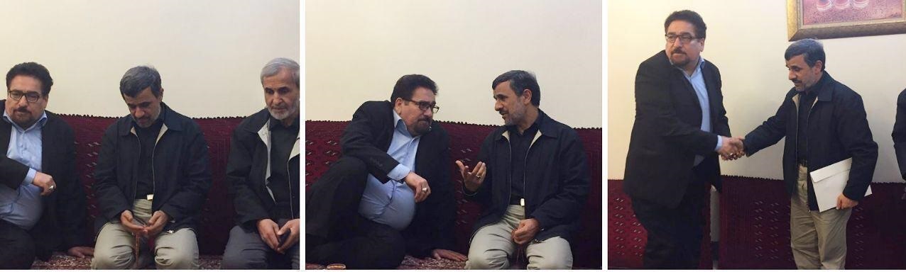 چه کسی پیام تسلیت خاتمی را به احمدی‌نژاد رساند؟+عکس