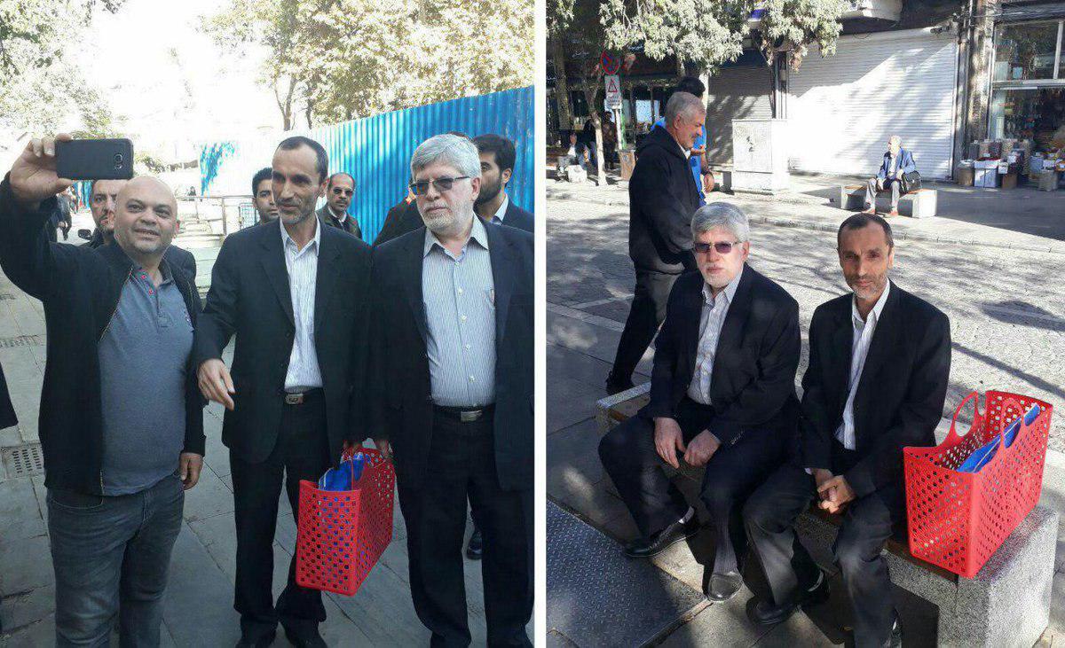 معاون احمدی‌نژاد با زنبیل قرمز به دادگاه رفت/بقایی: این دادگاه سیاسی است+عکس