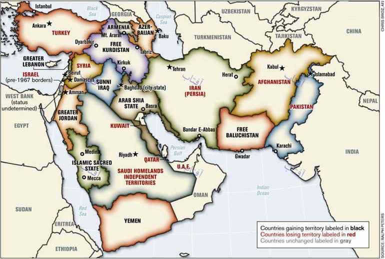 جزئیات برنامه‌ریزی تغییر مرزها و طرح خاورمیانه جدید/عراق به ۳ کشور تبدیل می‌شود؟