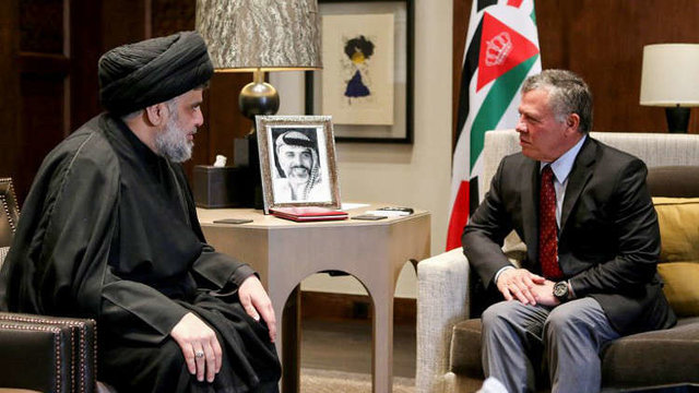 مقتدی صدر با عبدالله دوم دیدار کرد+عکس