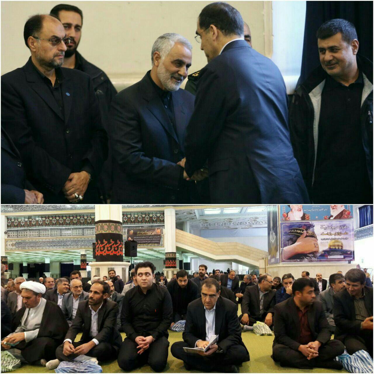 حضور وزیر بهداشت در مراسم ترحیم پدر سردار سلیمانی/عکس