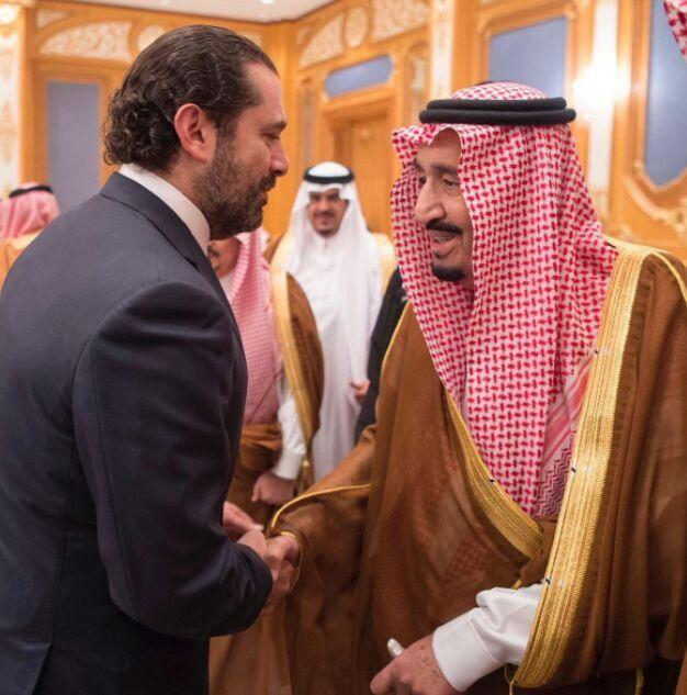 سعد حریری در میان استقبال‌کنندگان از پادشاه سعودی+عکس