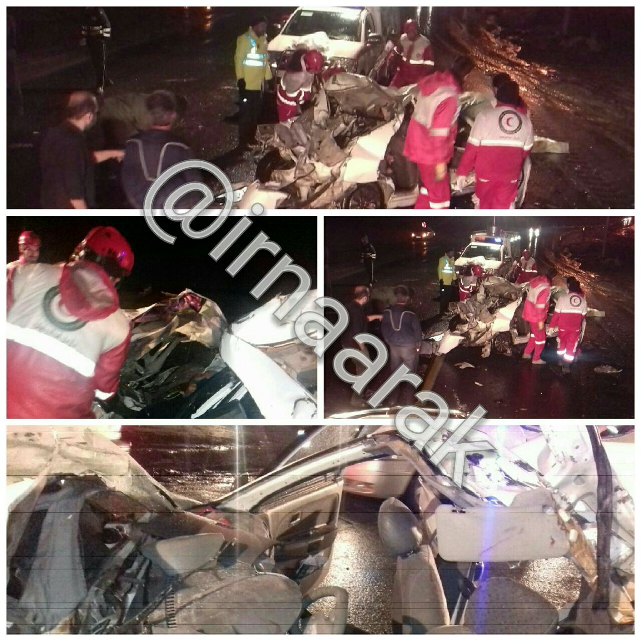 حادثه رانندگی در محور اراک - بروجرد/ ۴ نفر کشته شدند+عکس
