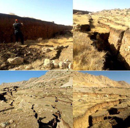 نتیجه رخداد زلزله کرمانشاه اعلام شد/ ایجاد پرتگاه بیش از ۳ متر