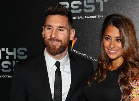 مراسم برترین های فوتبال جهان 2017: عکس های همسران مسی و رونالدو