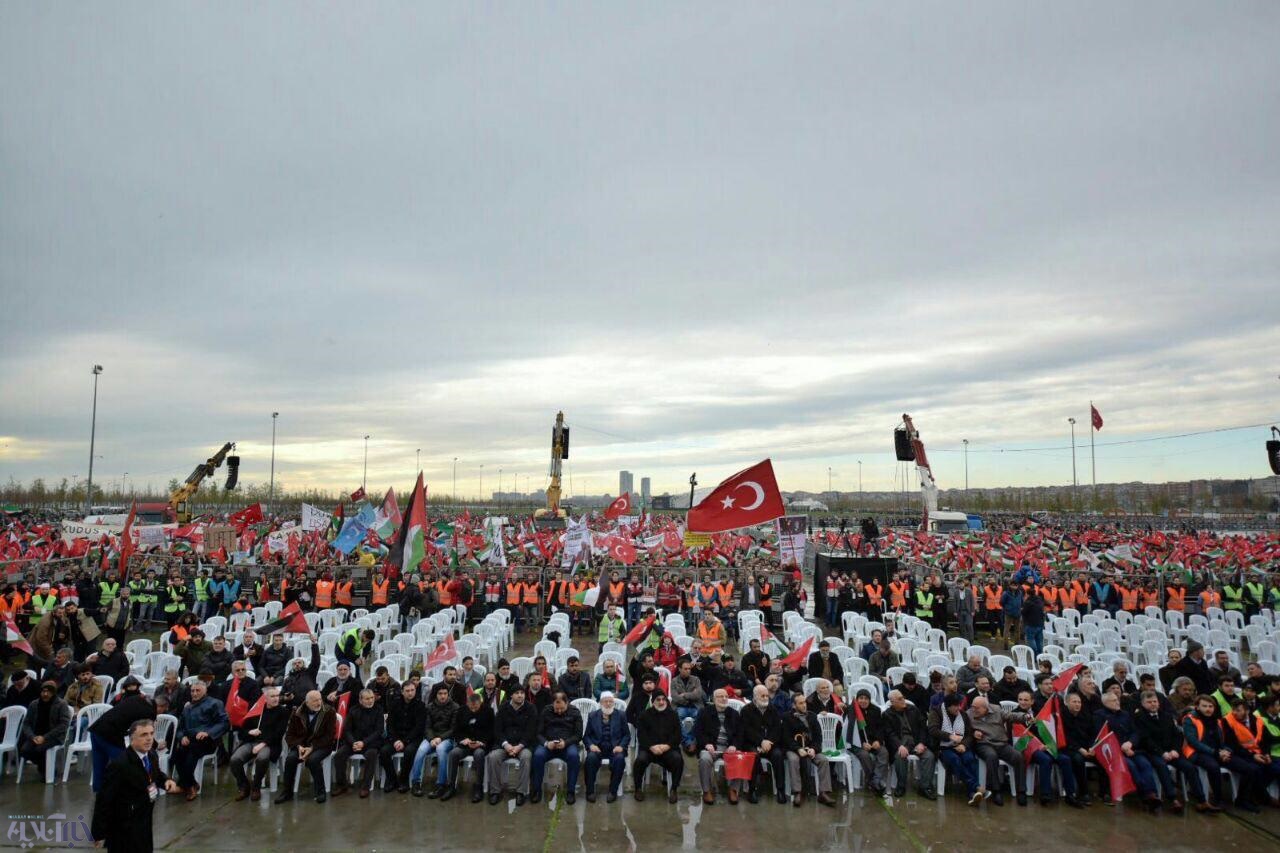 بزرگترین تجمع ضدصهیونیستی در استانبول/ عکس