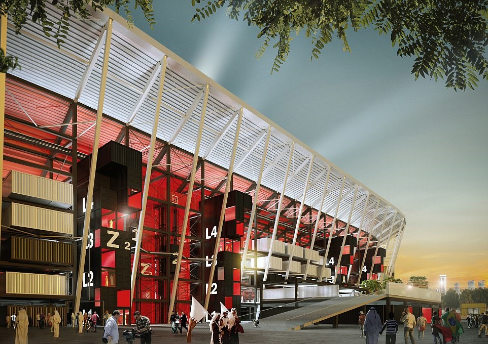 تصاویر +استادیوم قابل حمل قطری‌ها برای جام جهانی ۲۰۲۲