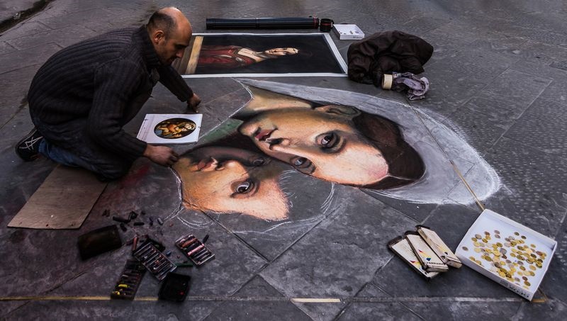 عکس/ هنرنمایی روی سنگ‌فرش‌های خیابان در عکس روز نشنال جئوگرافیک