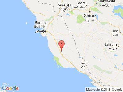 زلزله 5.9 ریشتری در استان بوشهر
