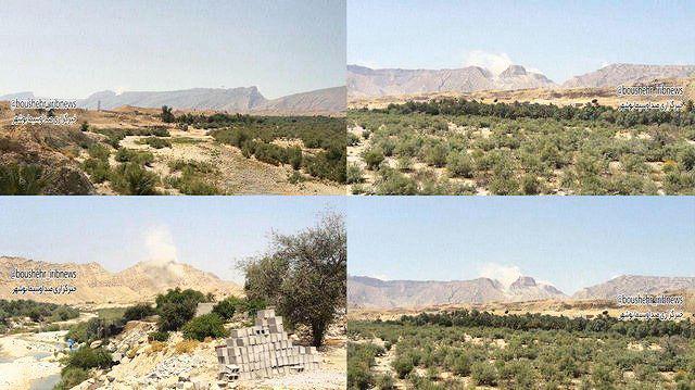 زلزله 5.6 ریشتری و بلندشدن دودسفید از کوه نمک جاشک بوشهر+فیلم و عکس