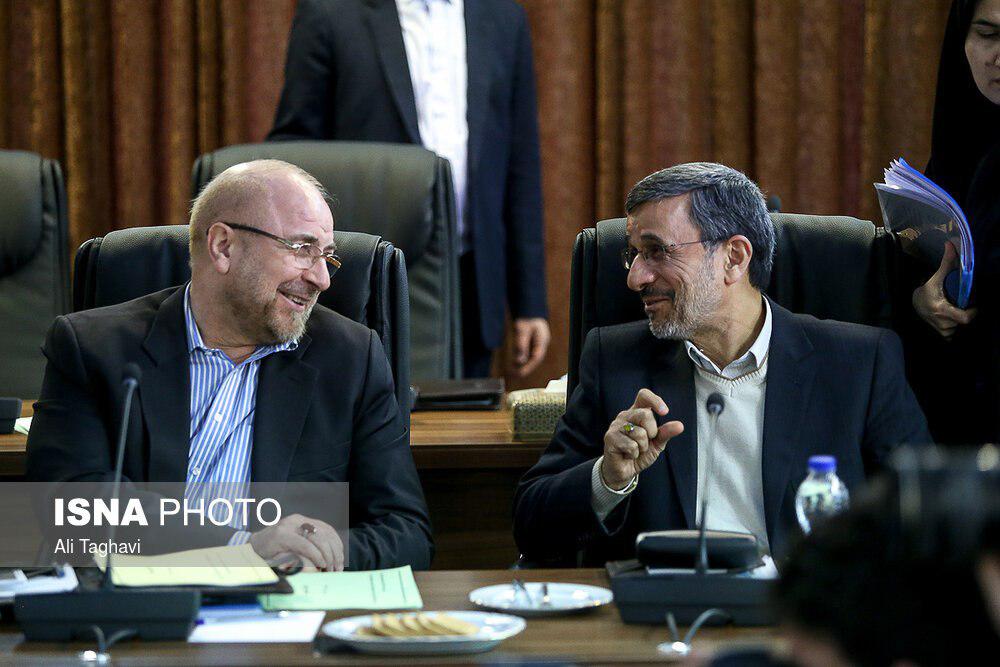 عکس| خنده‎های احمدی‎نژاد و قالیباف در یک قاب