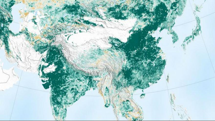 ناسا: کرۀ زمین با تلاش‌های چین و هند سبزتر شده است
