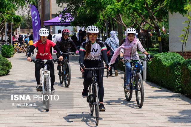 همایش دوچرخه‌سواری بانوان البرزی+عکس