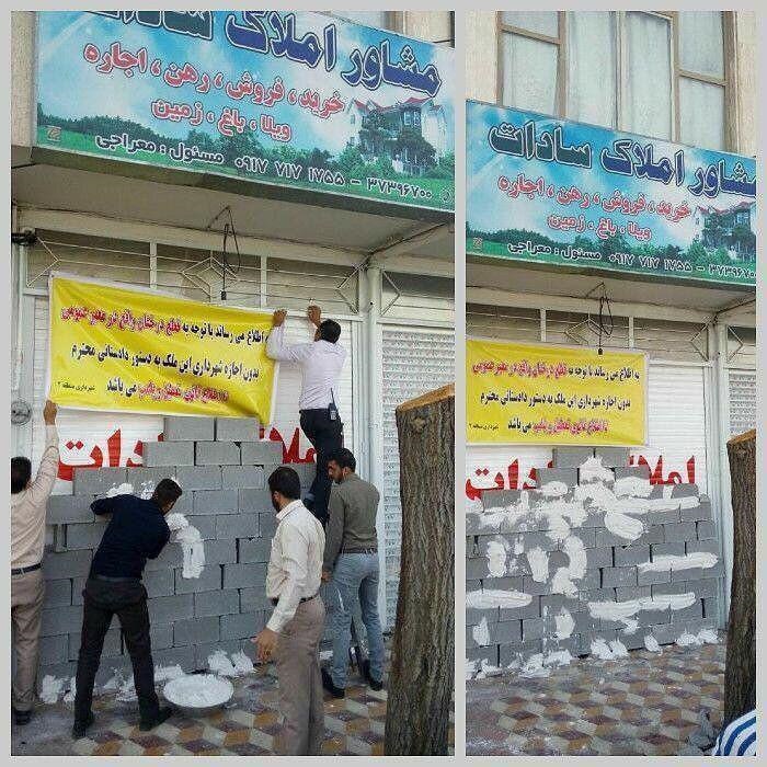 عکس/ برخورد شهرداری شیراز با مالکی که درخت کهنسال پیاده‌رو را قطع کرد