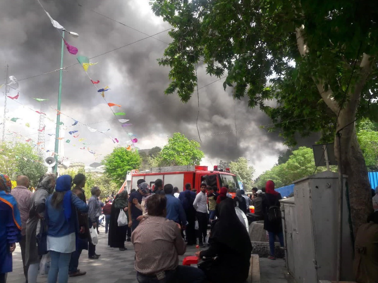 آتش سوزی در بازار تهران +عکس
