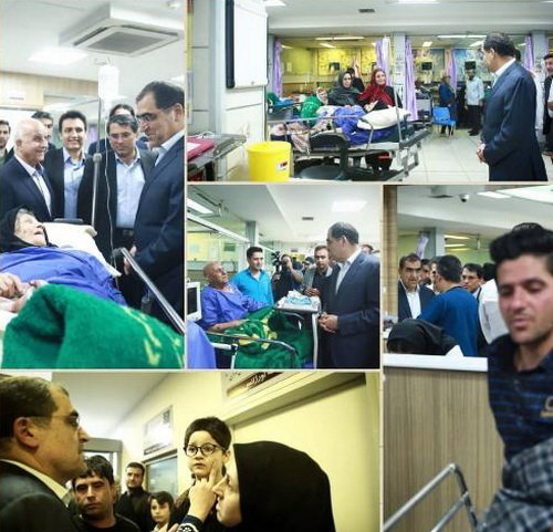 بازدید شبانه وزیر بهداشت از سه بیمارستان تهران+عکس