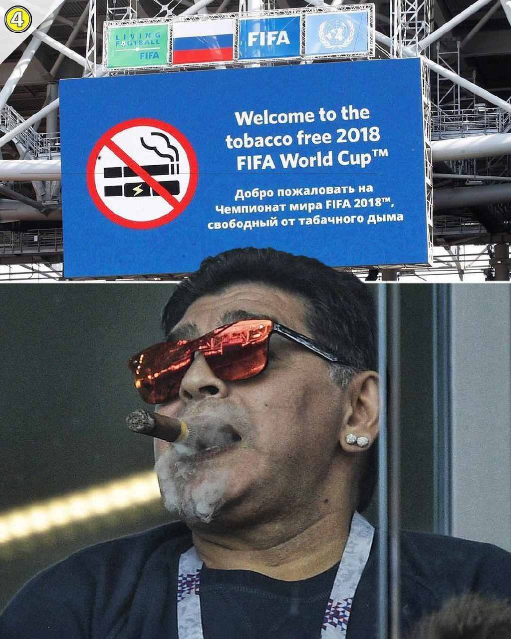عکس/ مارادونا،سیگار برگ و ممنوعیتی که زیر پا گذاشت!