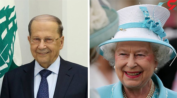 شباهت جالب و زیاد ملکه انگلیس با رئیس جمهور لبنان/تصاویر