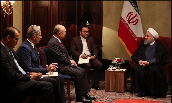 روحانی در دیدار با آمانو: اگر حقوق ملت ایران در برجام تامین نشود، دلیلی وجود ندارد که در برجام بمانیم