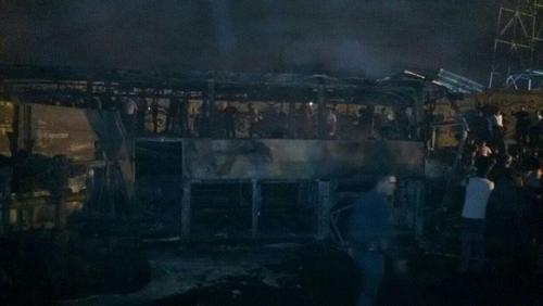 جزئیات تصادف اتشین تانکر سوخت با اتوبوس از زبان رییس پلیس راه کشور + تصاویر