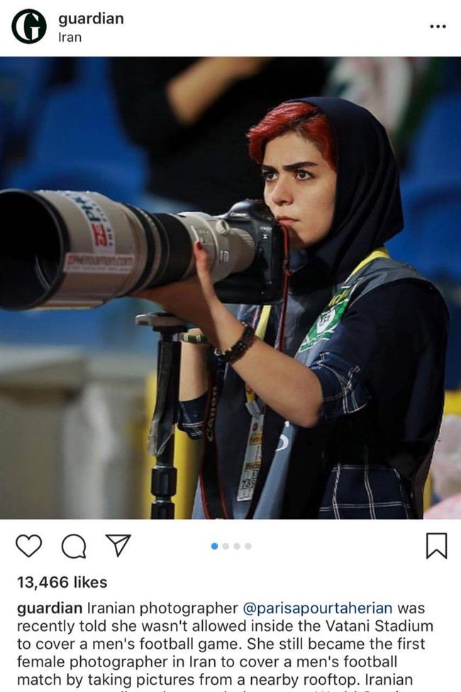 حضور یک زن در استادیوم وطنی مازندران سوژه گاردین شد + عکس
