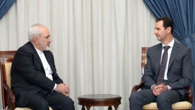 ظریف با بشار اسد رایزنی کرد
