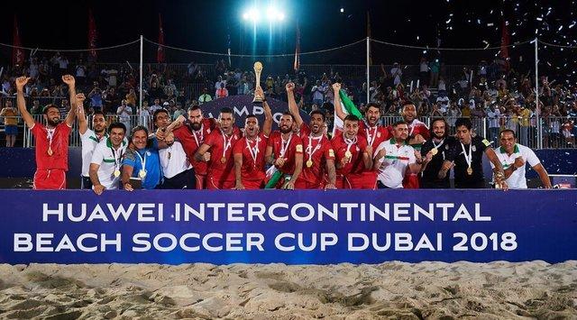 ایران قهرمان مسابقات فوتبال ساحلی بین قاره‌ای هوآوی