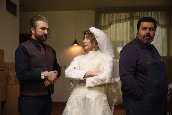 هانیه توسلی در لباس عروس کنار مجید صالحی/ عکس