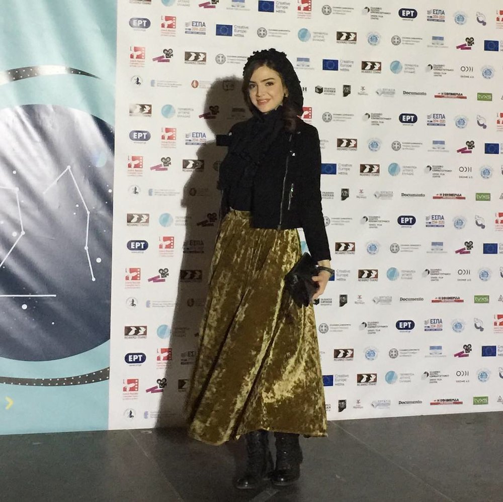 بازیگر زن ایرانی روی فرش قرمز جشنواره یونانی+تصاویر