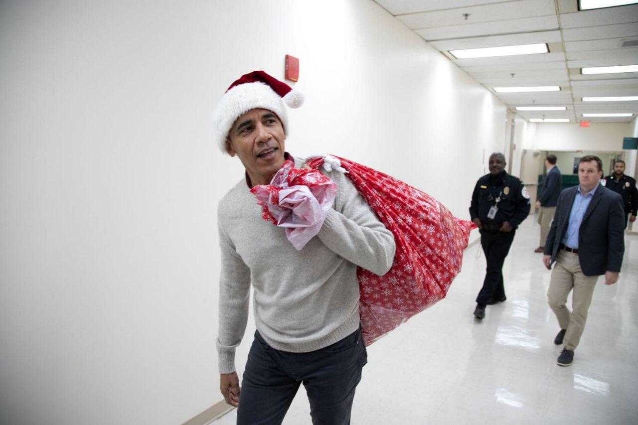 تصویر| اوباما بابا نوئل شد