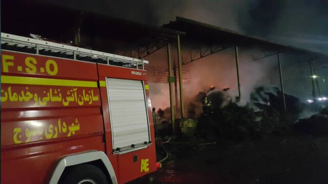 آتش‌سوزی گسترده در گاوداری بنیاد مستضعفان+عکس