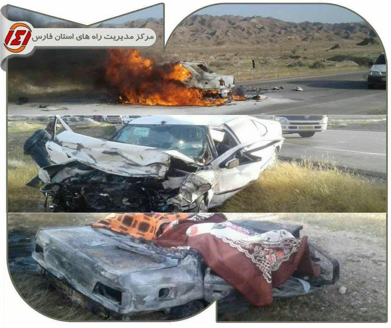7 کشته در پی تصادف مرگبار در استان فارس+عکس