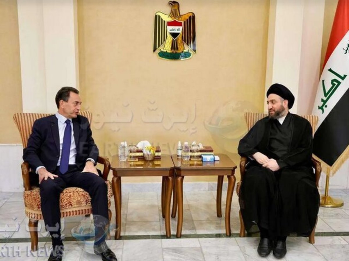 دیدار عمار حکیم با سفیر فرانسه در بغداد