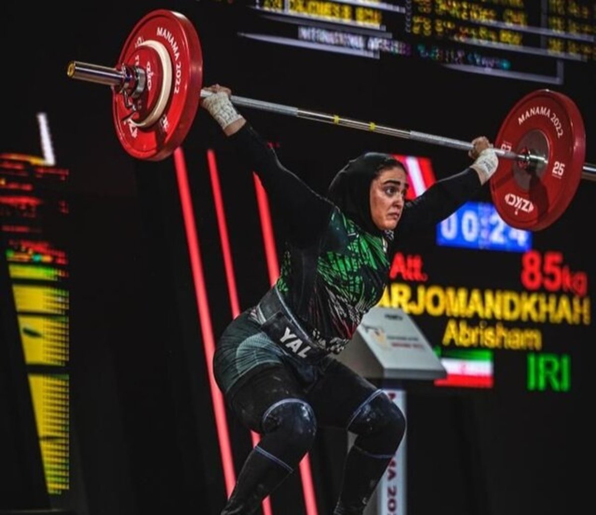 ششمی دختر وزنه‌بردار ایران در دسته ۷۶ کیلوگرم