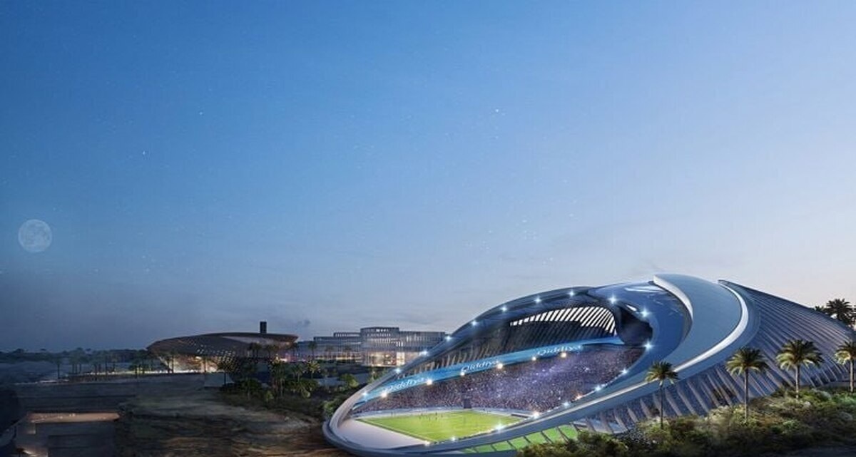 عکس| این عجیب‌ترین استادیوم دنیا در عربستان طراحی شد!