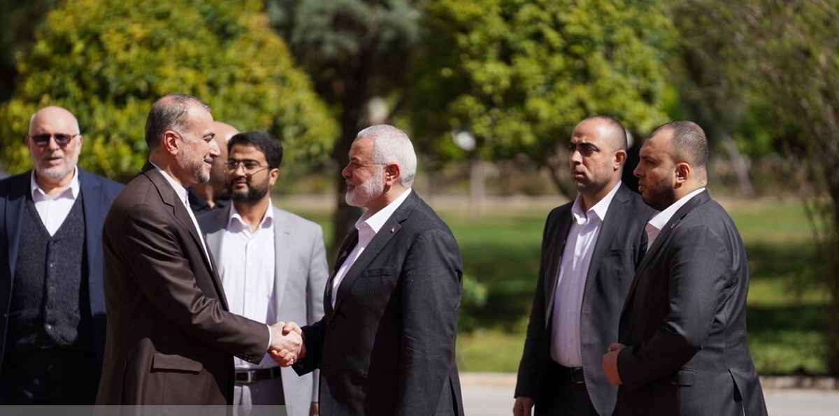 تصاویر| دیدار اسماعیل هنیه با وزیر امور خارجه